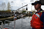 NOAA Ship Fairweather Survey Launch at Port with the HD923 Power Hauler