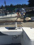 Through gunnel crab pot puller mount