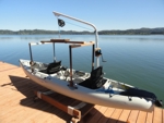 Kayak lift using the Schedule 80 Power Hauler Davit